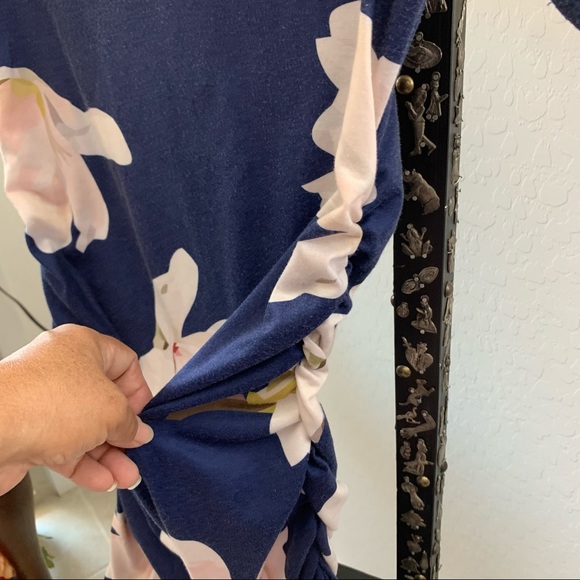 Ginkana Maternity Floral Side Ruched Bodycon Dress S - Picture 3 of 3